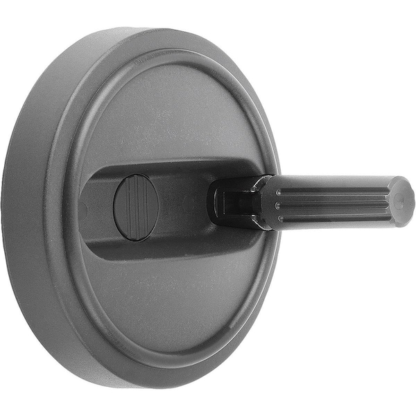 Handwheel D1=80, Reamed Hole D2=10H7, W.Transv.Bore D7=M06, Size:1, Plastic, Comp: Plastic,